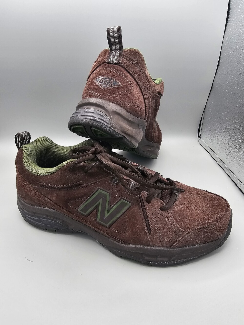 New Balance 608 v3 Brown Suede Green Shoes Sneakers MX608V30 Size 9 D Mens Shoes